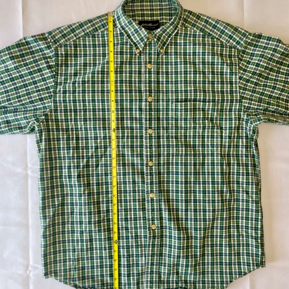 Eddie Bauer Men’s Green Plaid Long‑Sleeve Button‑Down Shirt - L - Picture 6 of 6